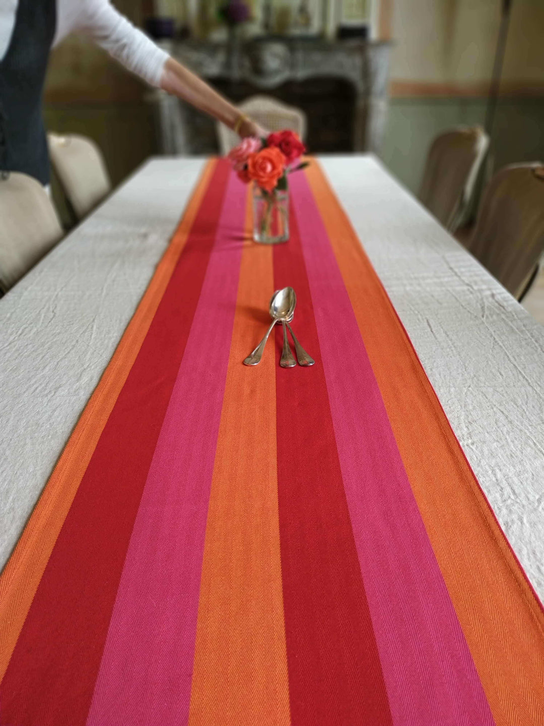 Table Runner - Red Orange Pink