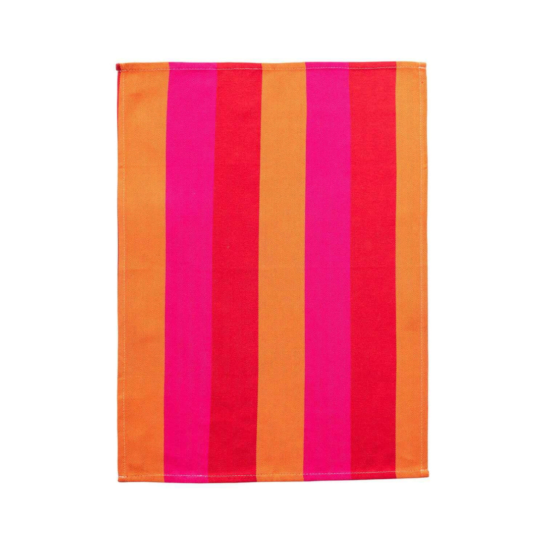 Tea Towel Red Orange Pink