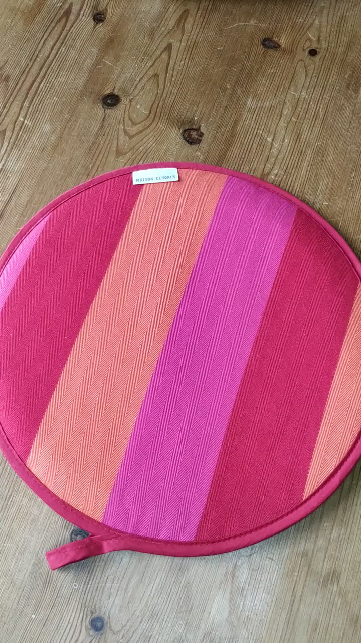 Chefs Pad  Red Orange Pink for Aga cooker hob cover Lid